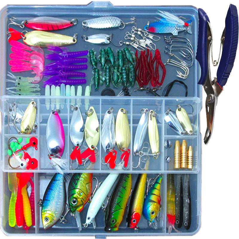 132 Pcs Fishing Lures Set Mixed Fish Lure Kit